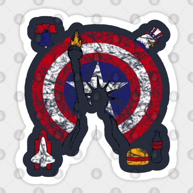 American Symbols Sticker by DavinciSMURF